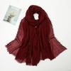 Hot-selling New Simple Solid Color Wrinkled Cotton and Linen Scarf, Soft and Skin-friendly In Winter, Warm Scarf Women