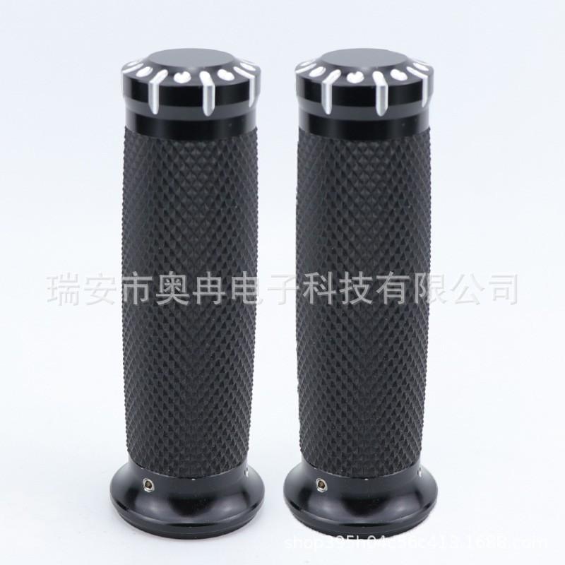 25mm Motorcycle Handlebar Grips Cover Tape Throttle Sleeve Aluminum Anti-Slip Wear-Resistant Classic Cafe Racer Chopper