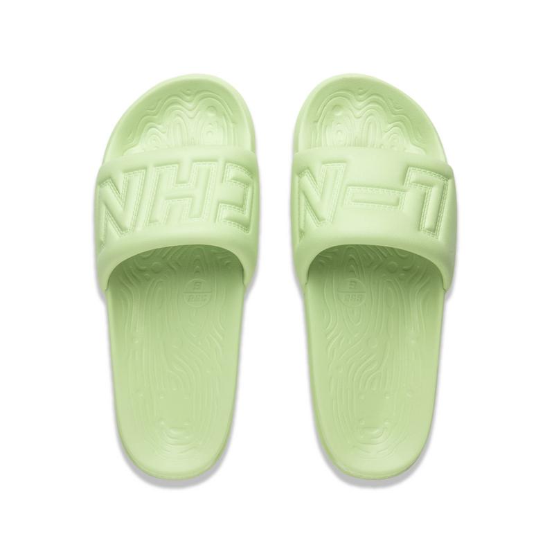 Li Ning Fashion Trendy Slide Sandals Unisex Footwear Green AZSV023-3