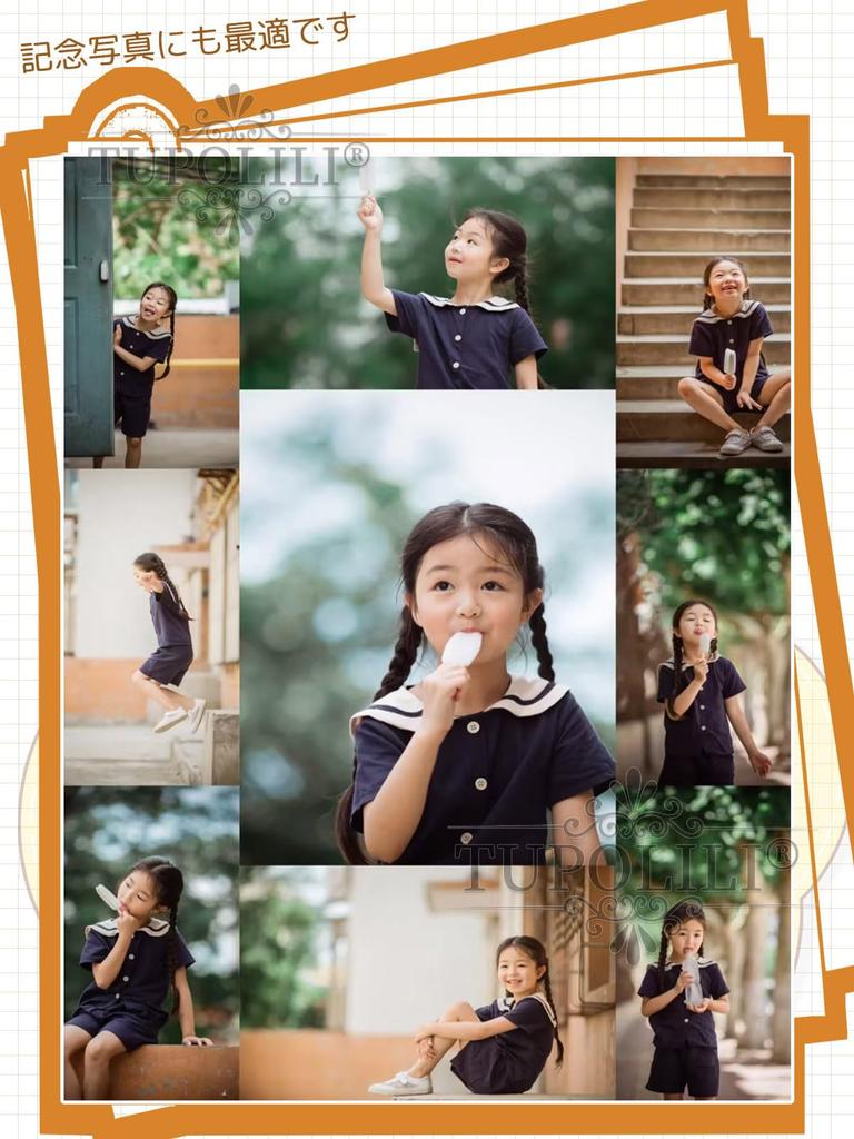 TUPOLILI Baby Baumwolle Matrosenkragen Shorts Set für Mädchen und Kurzarm Formal Niedlich und Perfekt für und Passend und Fotogeschenke 100% T-Shirt &