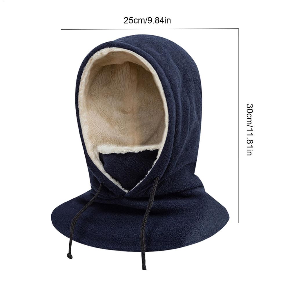 

Full Face Covering Cold Weather Hood With Drawstring Ski Masque For Daily Commuting Snowboarding Motorcycle Riding Ice Fishing
