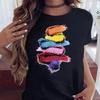 Maycaur Neues Buntes Nagellack Gedrucktes 3D Unisex T-Shirt Sommer T-Shirt Damen Tumblr Tops T-Shirt Freizeit Damenkleidung Tops