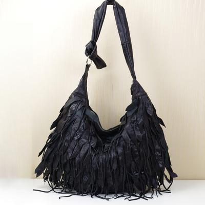 Genuine Leather Bag Luxury Tassels 100% Real Cow Leather Elegant Big Shoulder Bags for Women Handbag Tote Bag Luxury Designer