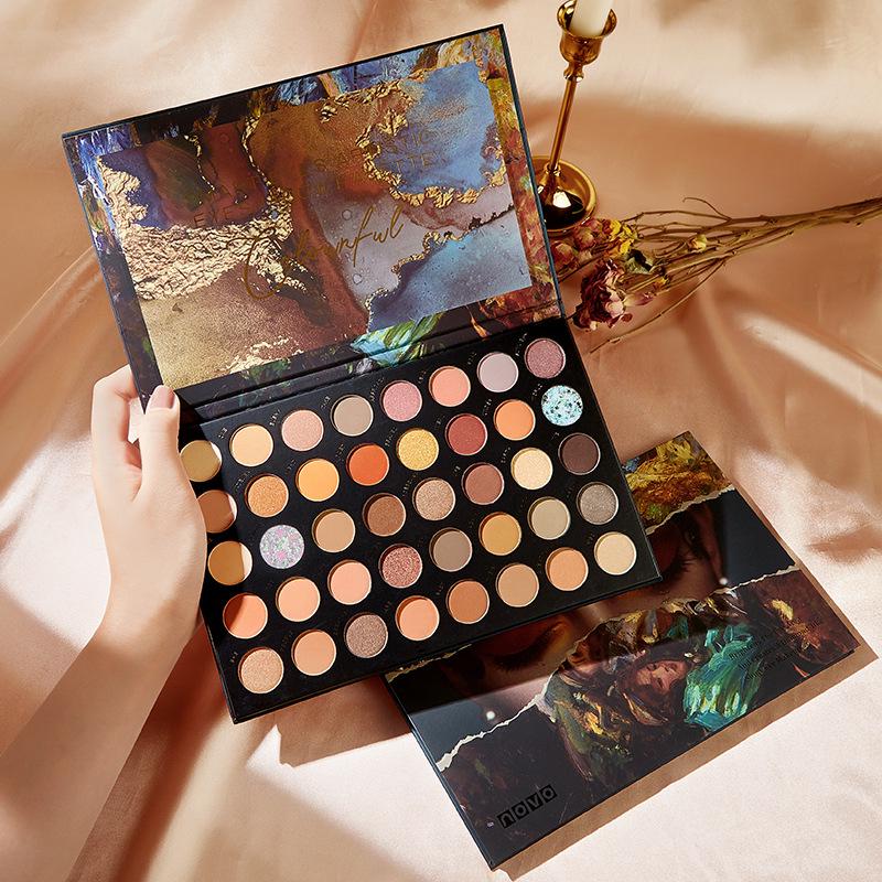 40-Farben Lidschattenpalette in Erdtönen für Anfänger – Perfekt für das tägliche leichte Make-up