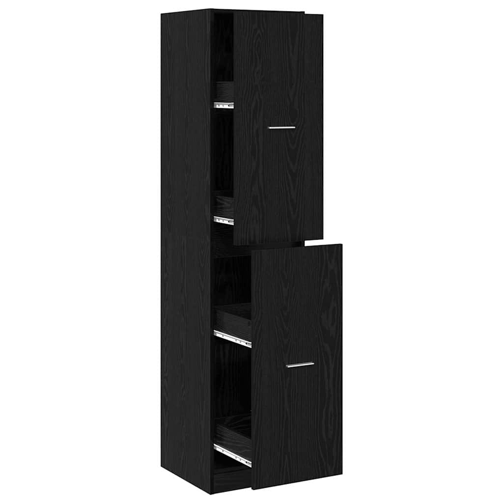 Pharmacy Cabinet Black Oak Effect 40 x 41 x 174.5 cm
