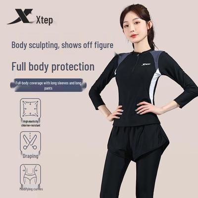 Xtep Women's Long Sleeve Two-Piece Swimsuit