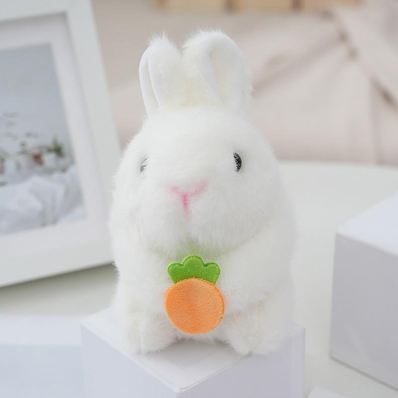 Adorable Plush Electric Bunny Realistic Walking Talking Ear-wiggling Long Fur Toy