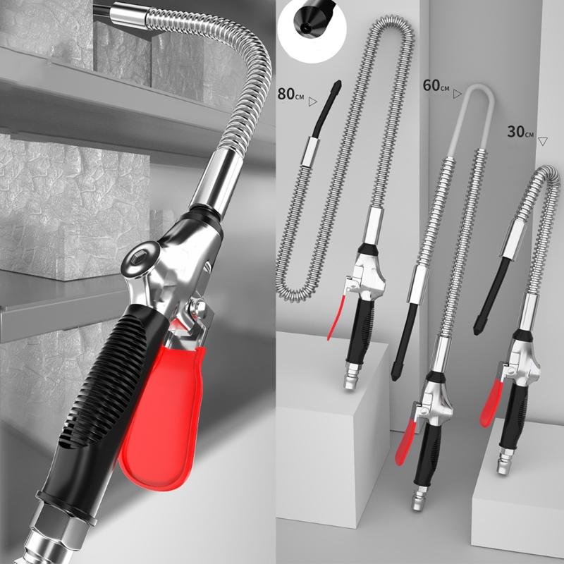 Multifunctional Air Blow Guns Extensible Nozzle Pneumatic Tool Antislip Handle for Dust Cleaning Comprehensive Cleaning