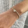 White Zircon Heart-shaped Shell Bracelet For Women Waterproof Anti Allergic Trendy Jewelry
