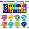 Tapete Vibrante de Piano Dupla Face para Bebês Para Educação Infantil Desenvolvimento Sensorial