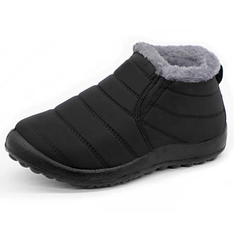 Snow Boots Men Plus Size Booties For Men Slip On Ankle Boots Warm Fur Winter Boots Man Platform Men's Work Shoes Footwear