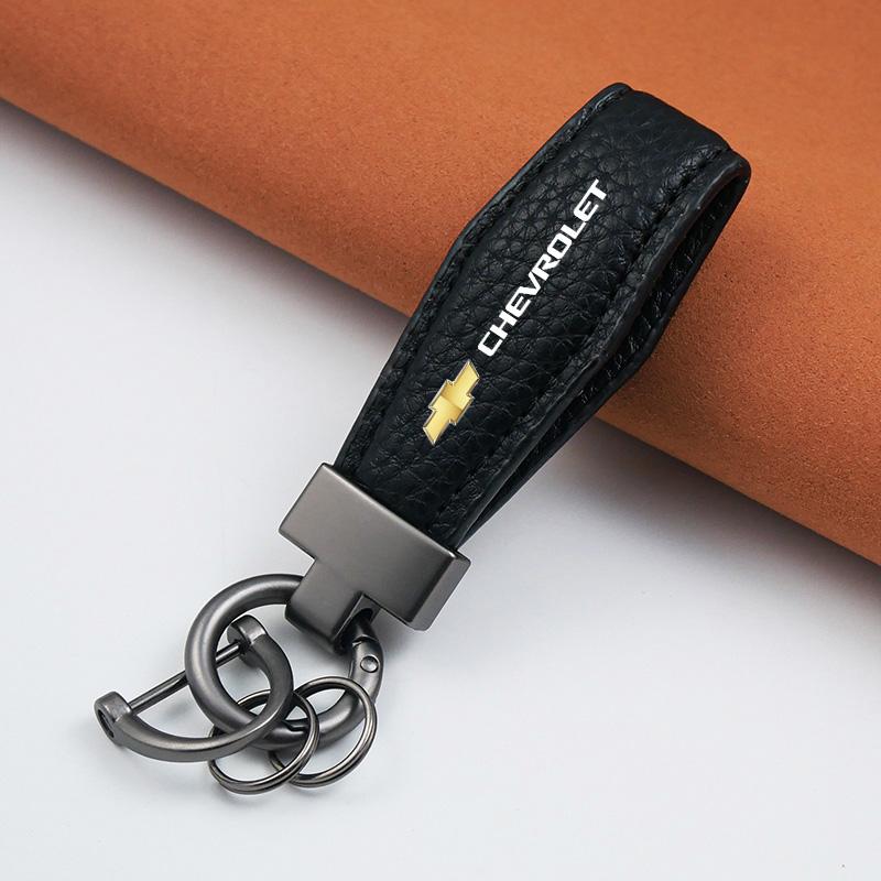 

New Suede Leather Men Keyring Luxury Women Car KeyChain For Chevrolet Cruze Spark Captiva Suburban Camaro Malibu Silverado