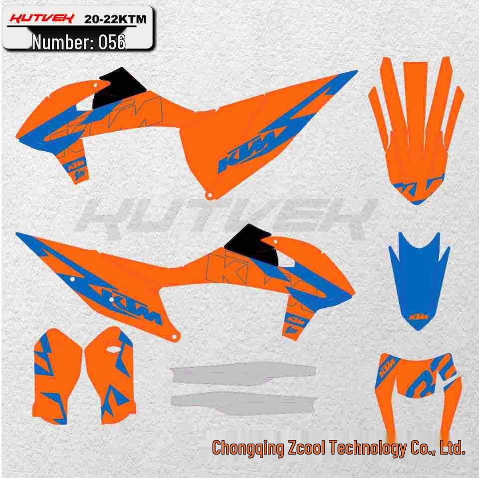 Compatible Decals for 19-22 KTM SX250F EXC, Kaixi Hengjian, Bosuer X6, Mingfu Off-Road Motorcycles