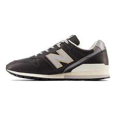 Nb 996 Round Toe Lace-Up Leather Low-Top Running Shoes Men Sneaker Black Gray CM996RI2