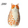 Real Flower Vase Dotted Cat Desktop Decoration Resin Cartoon Kitten Floral Plants Holder Indoor Dried Arrangement Container