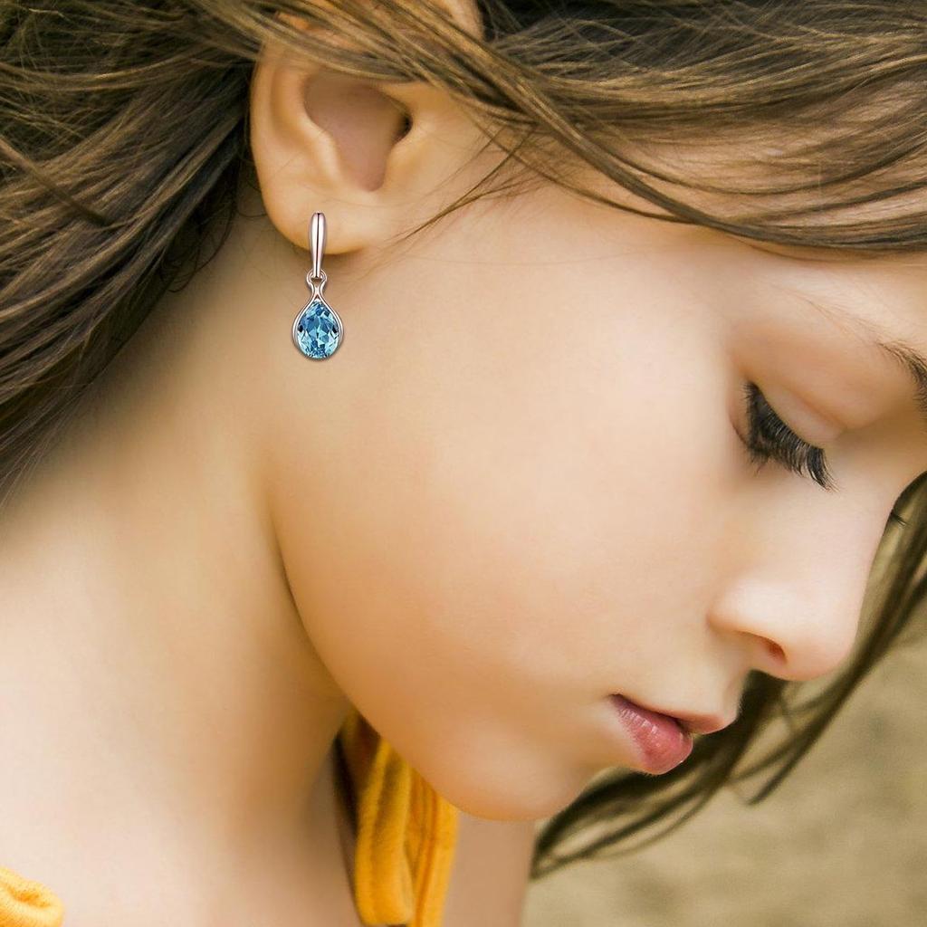 Elegant Earrings and Necklace Set for Women Fashion Water Drop Shape Business Attire Jewelry Handmade Accessories