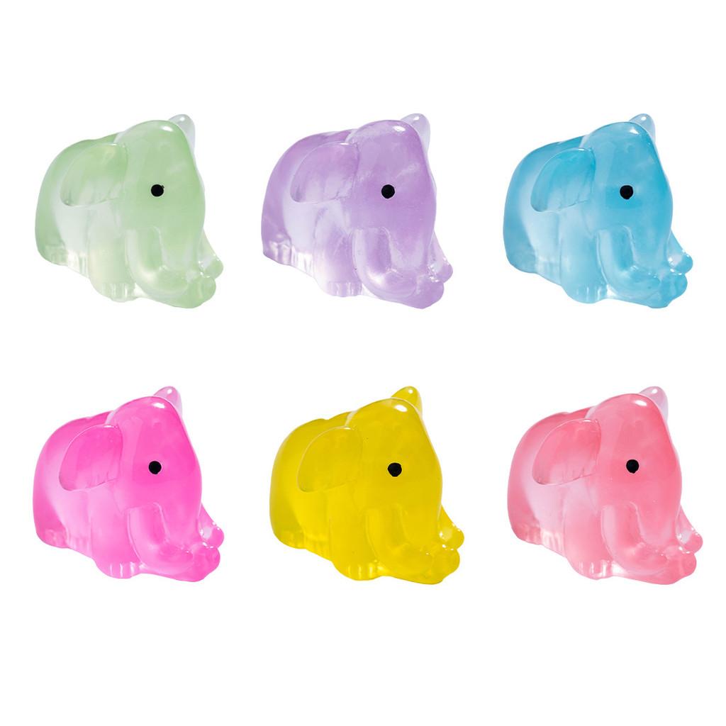 Creative Micro Landscape Noctilucent Rainbow Mammoth Resin Ornaments Gift For