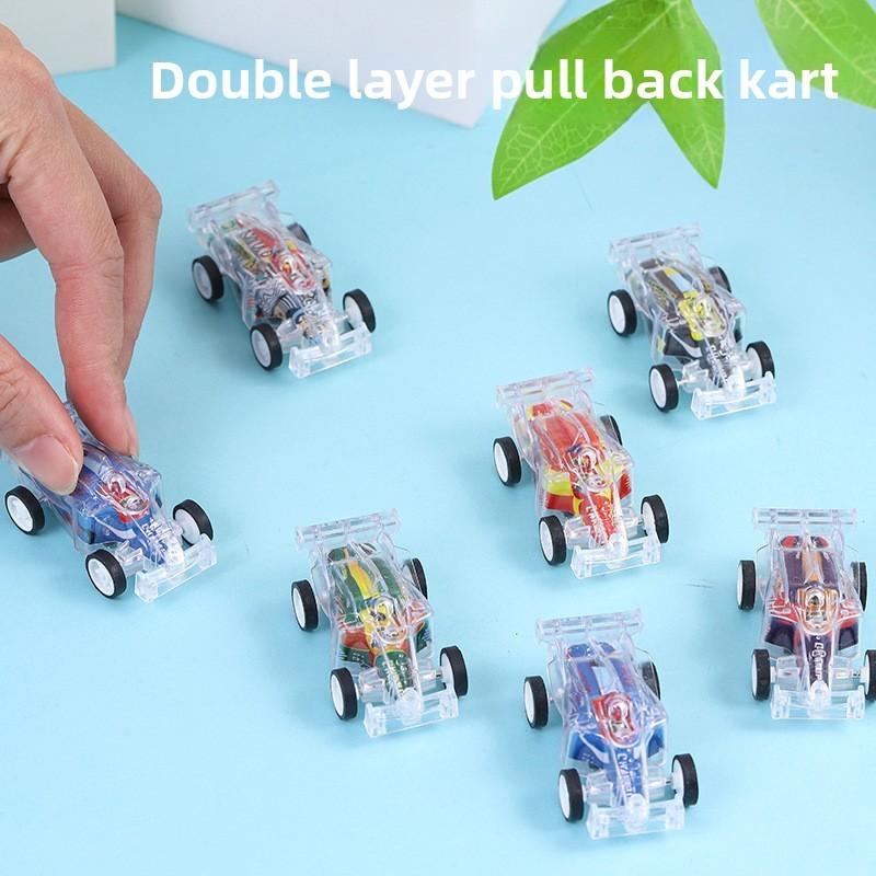 Plastic Mini Race Car With Rebound Feature Suitable For Playroom Childrens