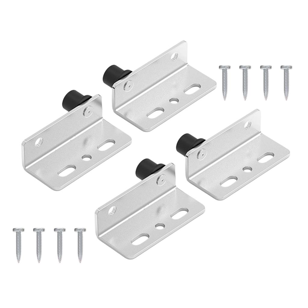 Set of 4 Portable Sturdy Stainless Steel/Iron Rotating Corner Supports Accessory for Shelving and Display Racks