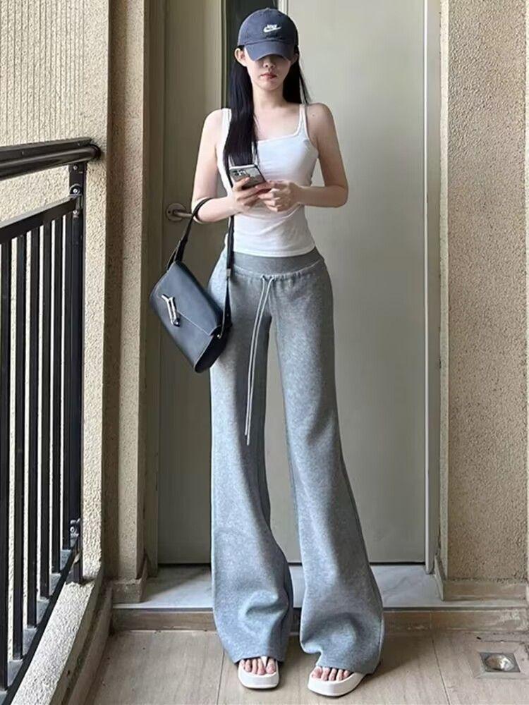 Women's Korean-Style Velvet Sports Suit: Autumn/Winter Casual Loose Hoodie Jacket & Pants Set