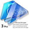 3pcs 9H Glass Screen Protector For Samsung Galaxy S6 S7 Tempered Glass, HD Ultra-thin Bubble-Free, Scratch Resistant, Easy Install
