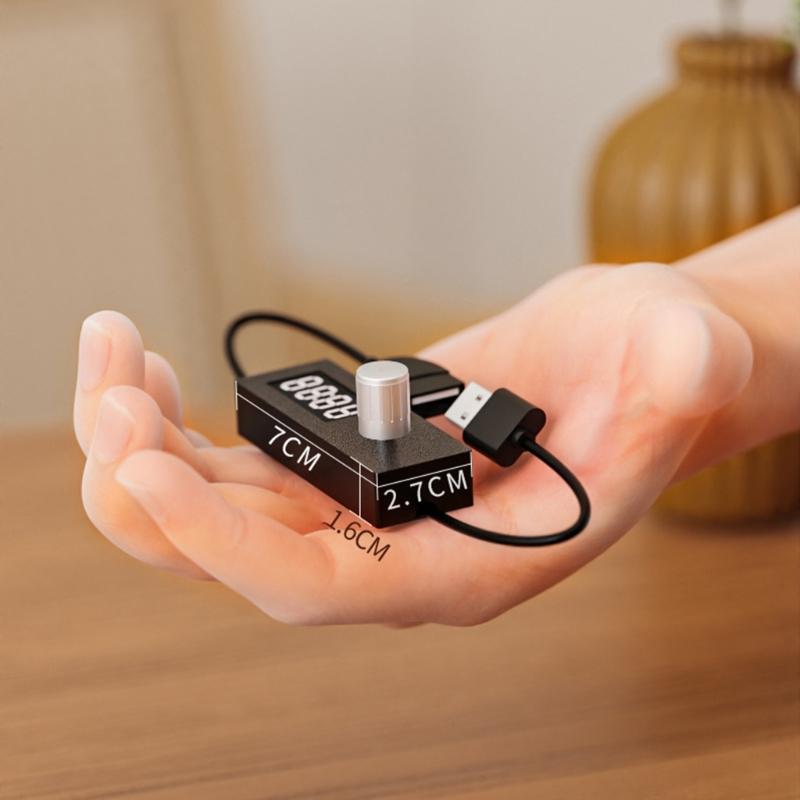 Digital Display USB Timer Power Off Switching Cable Adjustable Countdown From 5 Minutes To 24 Hours 55 Minutes