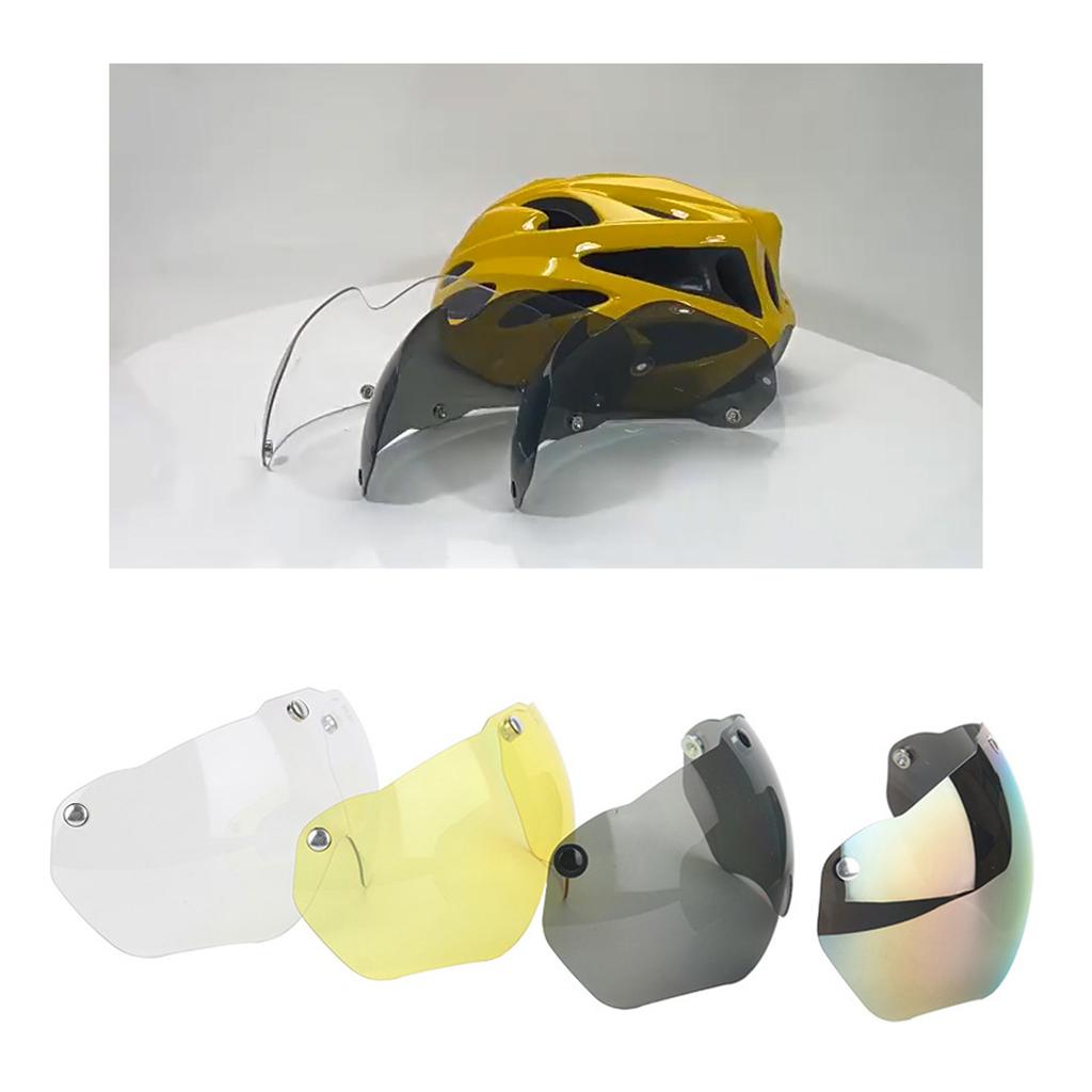 Windproof Helmet Lens Magnetic Bike Helmet Goggles Detachable Sun Visors Cycling Helmet Sun Shield Easy Installation