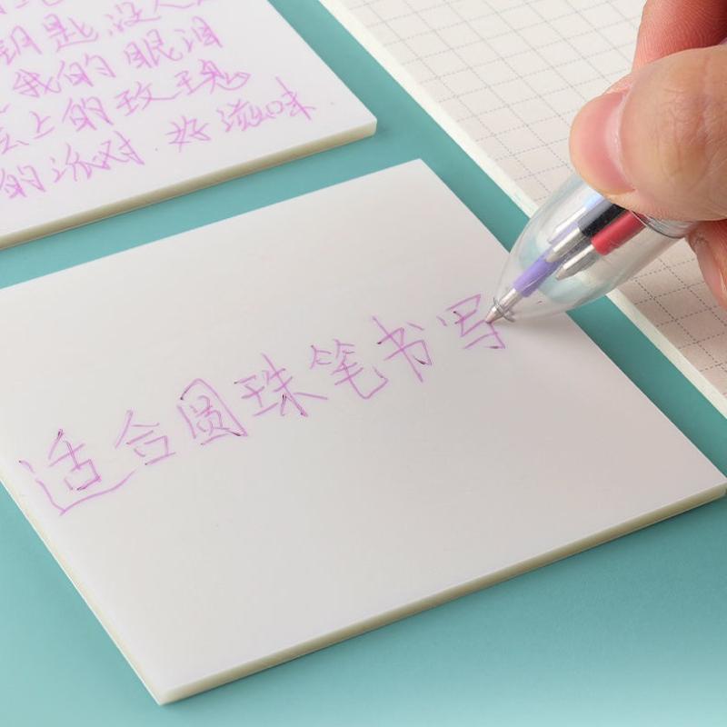 1pc 50sheets PET Transparent Sticky Notes Perspective Waterproof Clear Fluorescence Memo Pad Stationery School Office Supplies