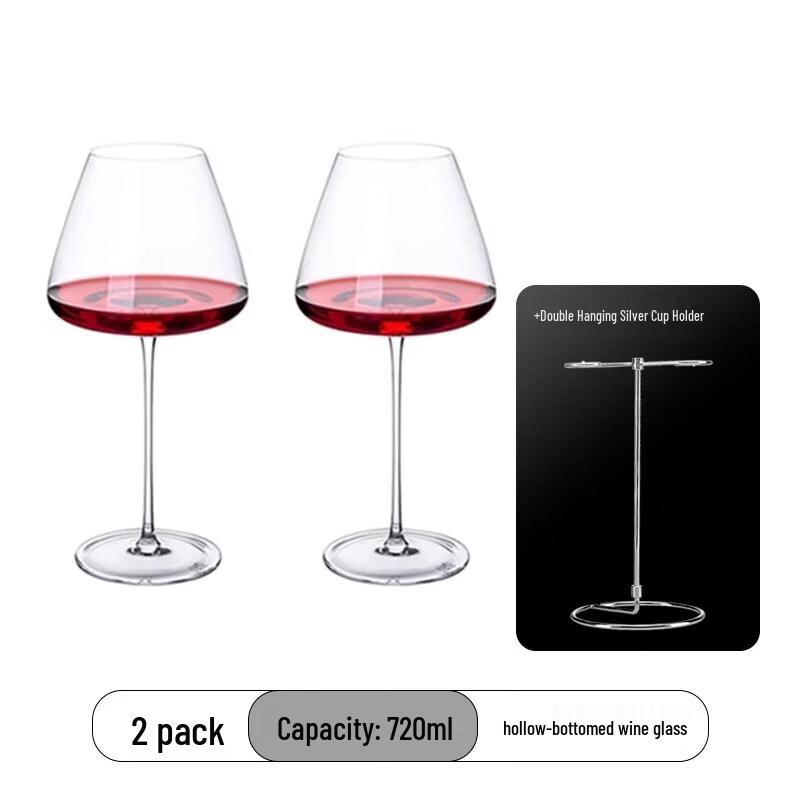 German Craft Burgundy Red Wine Glass Set