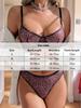 Sexy Leopard Lingerie Brief Set Lace See Through Anal Underwear Women Honeymoon Exotic Sets Push Up Bra Onlyfans Erotic Outfit