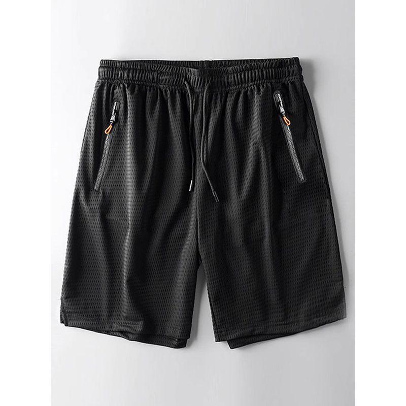 Export Tail Single Cut Label Mesh Style for Sports Shorts Men's Summer Silk Ice Quick-Drying Knee Length Pants Export Men's Middle Pants Beach Pants
