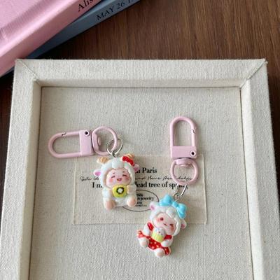Cute Sheep Keychain For Women Bag Pendant Girls Cartoon Keychains Kawaii Backpack Decor Christmas 2027 New Year Gifts