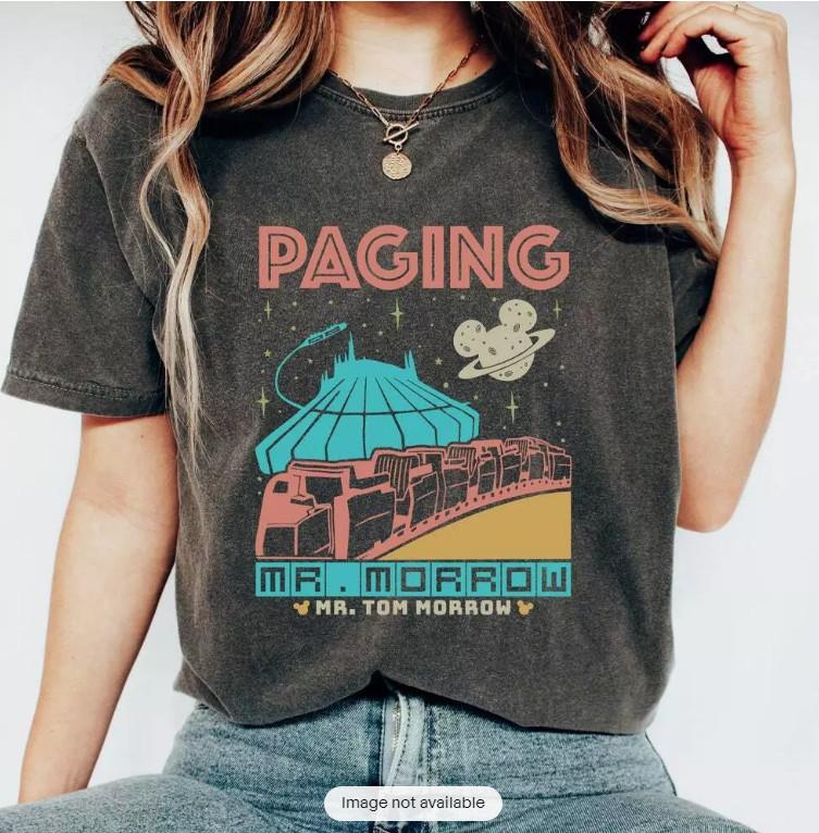 

SALE Paging Mr Morrow Shirt, Tomorrowland Shirt, Space Mountain Shirt,People Mov Unisex T-Shirt L