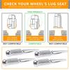 24/32 PCS Wheel Nuts M14X1.5 Nut Longer Nut Steel Lock Wheel Lug Nut Bolt With Spikes For Dodge Charger Challenger/Chevy/Ford