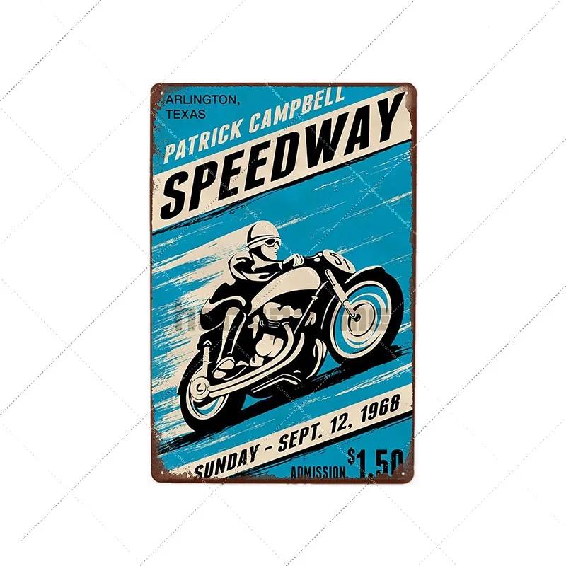 TT Isle Of Man Metal Poster Retro Vintage Tin Signs Motorcycle Races Plaque Wall Plate Pub Bar Garage Home Decor 20x30cm