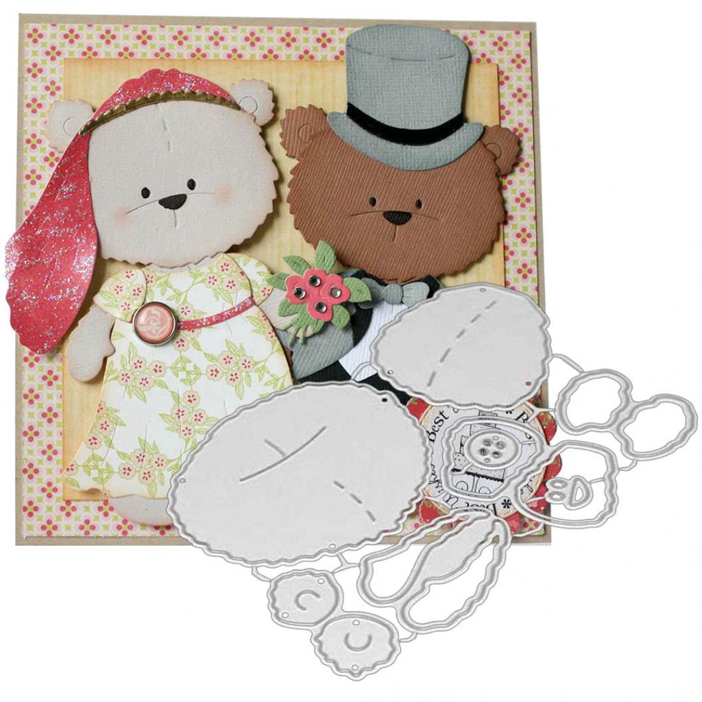 Bear Shape Metal Cutting Dies DIY Scrapbooking Album Cards Embossing Stencil