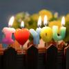 I Love You Letter Happy Birthday Candles Novelty Anniversary Wedding Romantic Toothpick Cake Candles Party Decor Candles