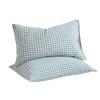 Set of 2 Pure Cotton Yarn-Dyed Pillowcases, 48x74 Cm, Single-Person, Washed Cotton Pillow Covers.