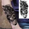 1 Sheet Realistic Fake Tiger Lion Temporary Tattoos For Women Men Adults Body Forearm Arm Leg Tattoo Sticker Waterproof Decor