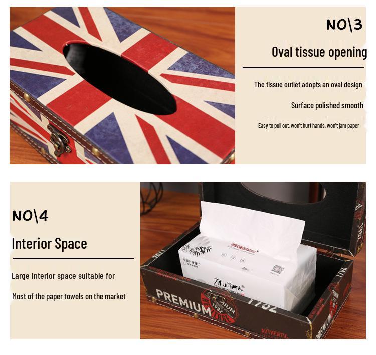 British-Style Waterproof Cylinder Tissue Box for Home, Car, or Restaurant