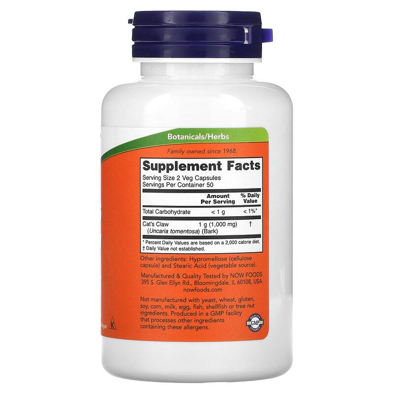 Cat's Claw, 500 Mg, 100 Veg Capsules