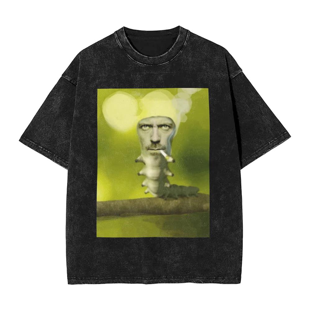 Mens Dr Gregory House MD Cat Meme Washed T Shirt Tees Summer Street Style ShortSleeve T Shirt O Neck Trending Casual Tee Shirt