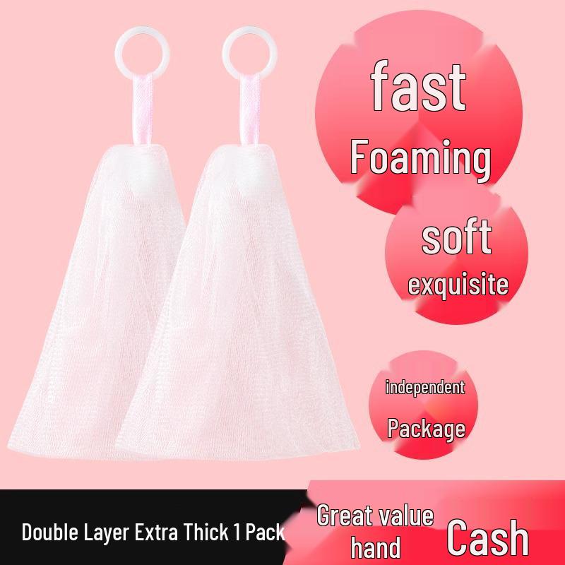 Double Layer Mesh Soap Bag Facial Cleanser Foaming Net Washcloth
