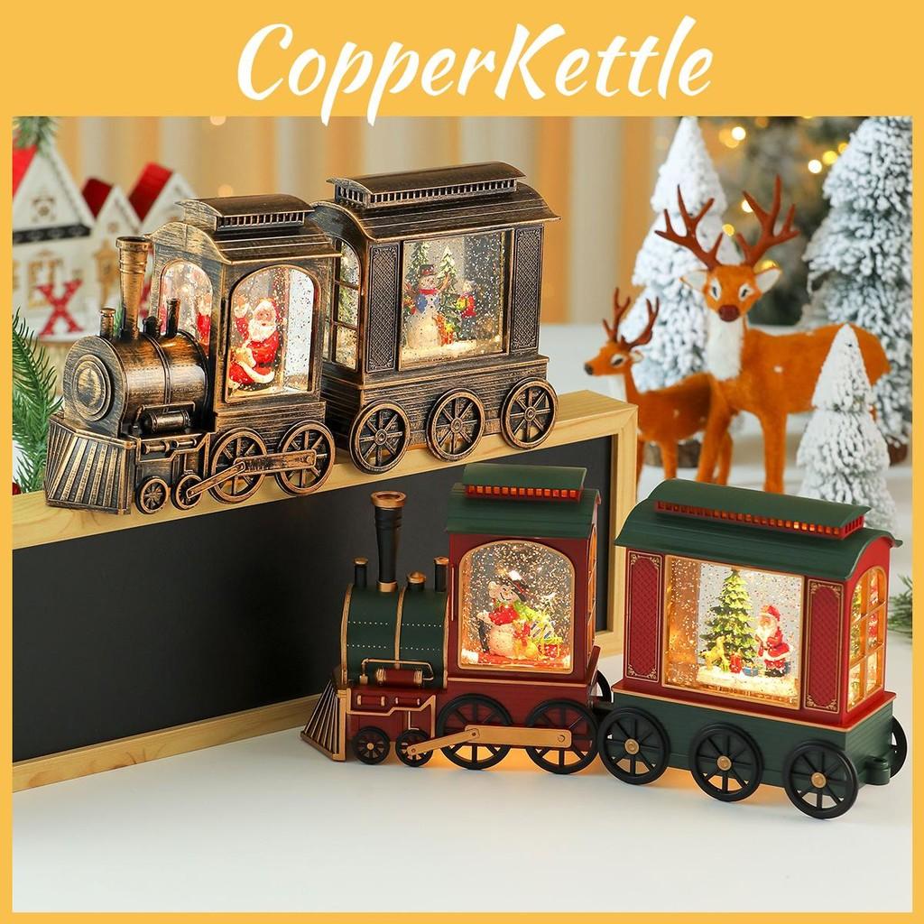 Claus Santa Christmas Train Ornament With Lights And Music Shop Window Decor