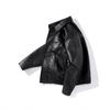 Lapel locomotive men's leather jacket spring and autumn Europe and America loose thin travel leather jacket men's loose jacket