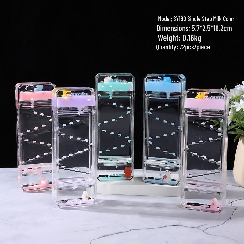 Internet Celebrity Stress Relief Hourglass: Oil Slide Water Drop Acrylic Ornament for Students, Perfect Small Gift