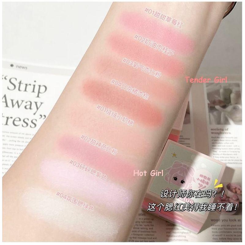 Art Value - 4 Colours Cartoon Embossed Matte Blush Palette
