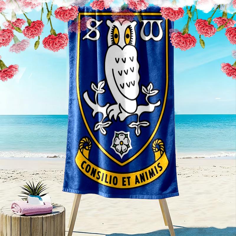 Sheffield Wednesday FC Owl 2D Flat Print Beach Towel, Large Soft Quick Dry Towel for Beach Camping SwimmingXSTJ0915542