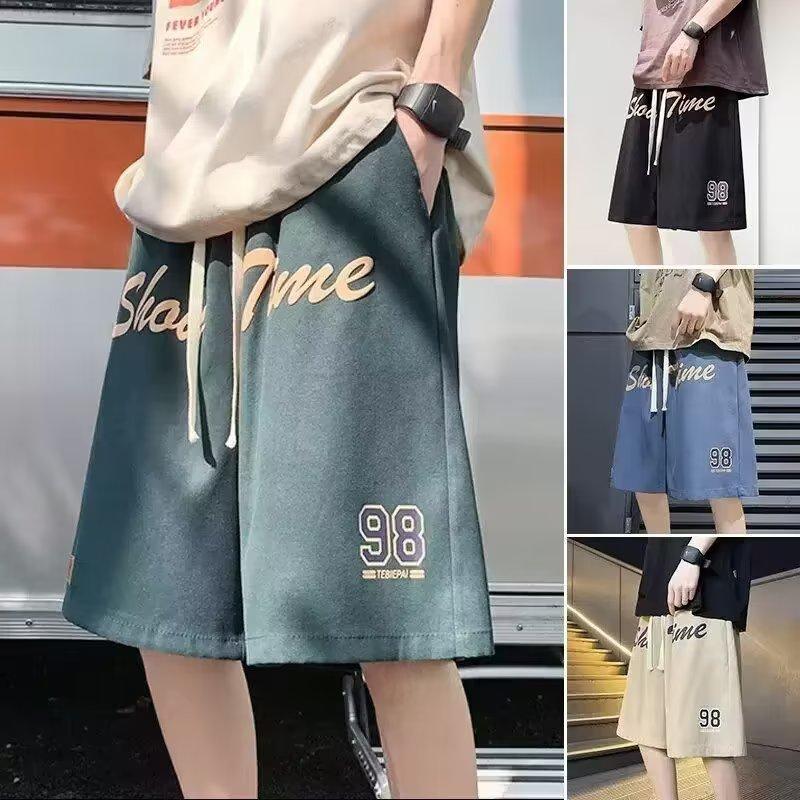 

Мода Мужской Повседневный Хип-Хоп Письмо Печатные Укороченные Брюки Свободные Широкие Ноги Спорт