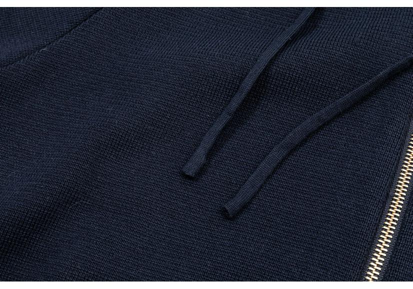 TB JL Double-Sleeve Hooded Knit Sweater Jacket – Warm, Fashionable, Versatile Zipper Style for Couples